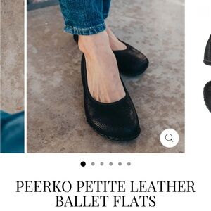 Peerko Barefoot Black Leather Ballet Flats